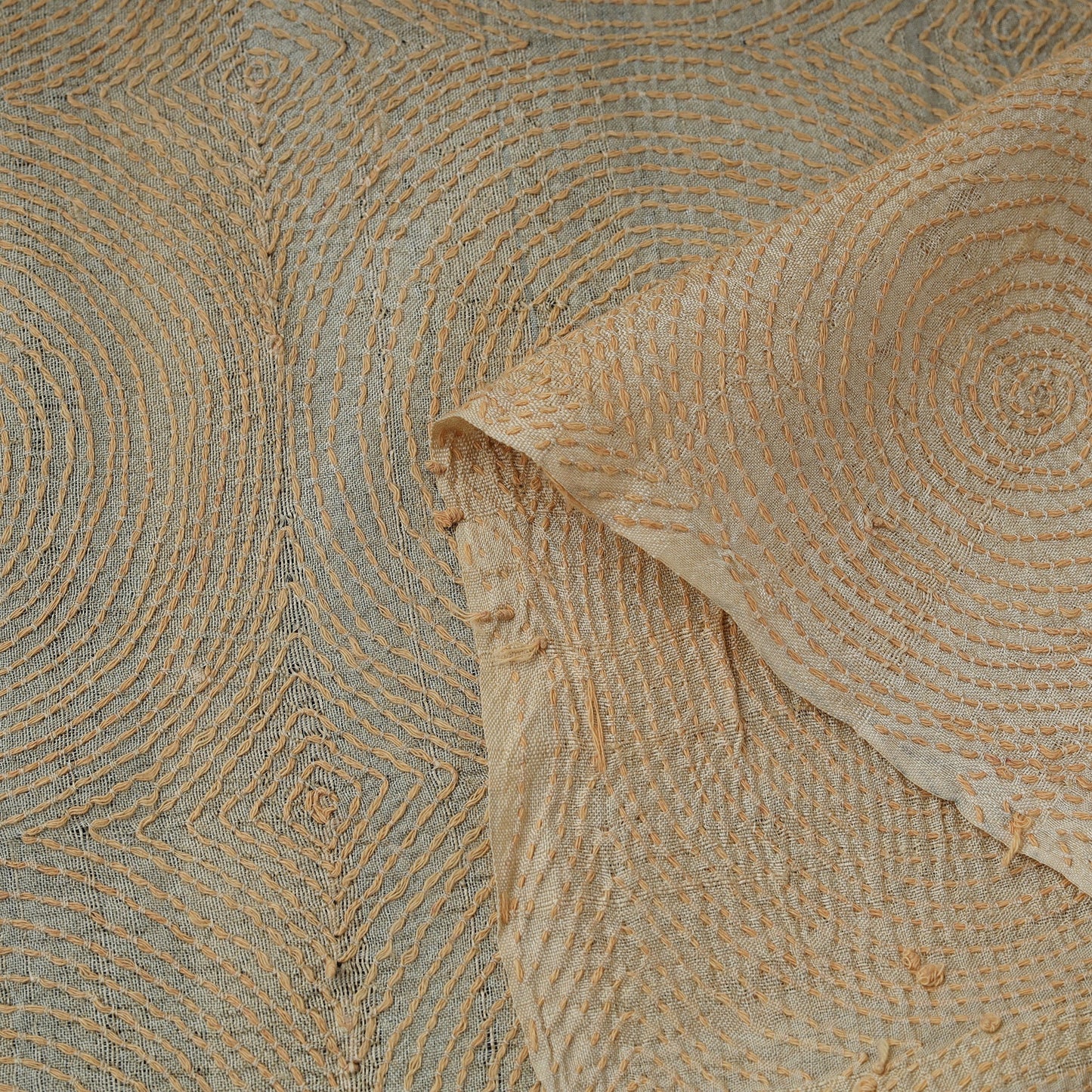 Bengal hand embroidery pure tussar silk handloom kantha