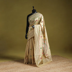 Bengal hand embroidery silk nakshi kantha saree 38