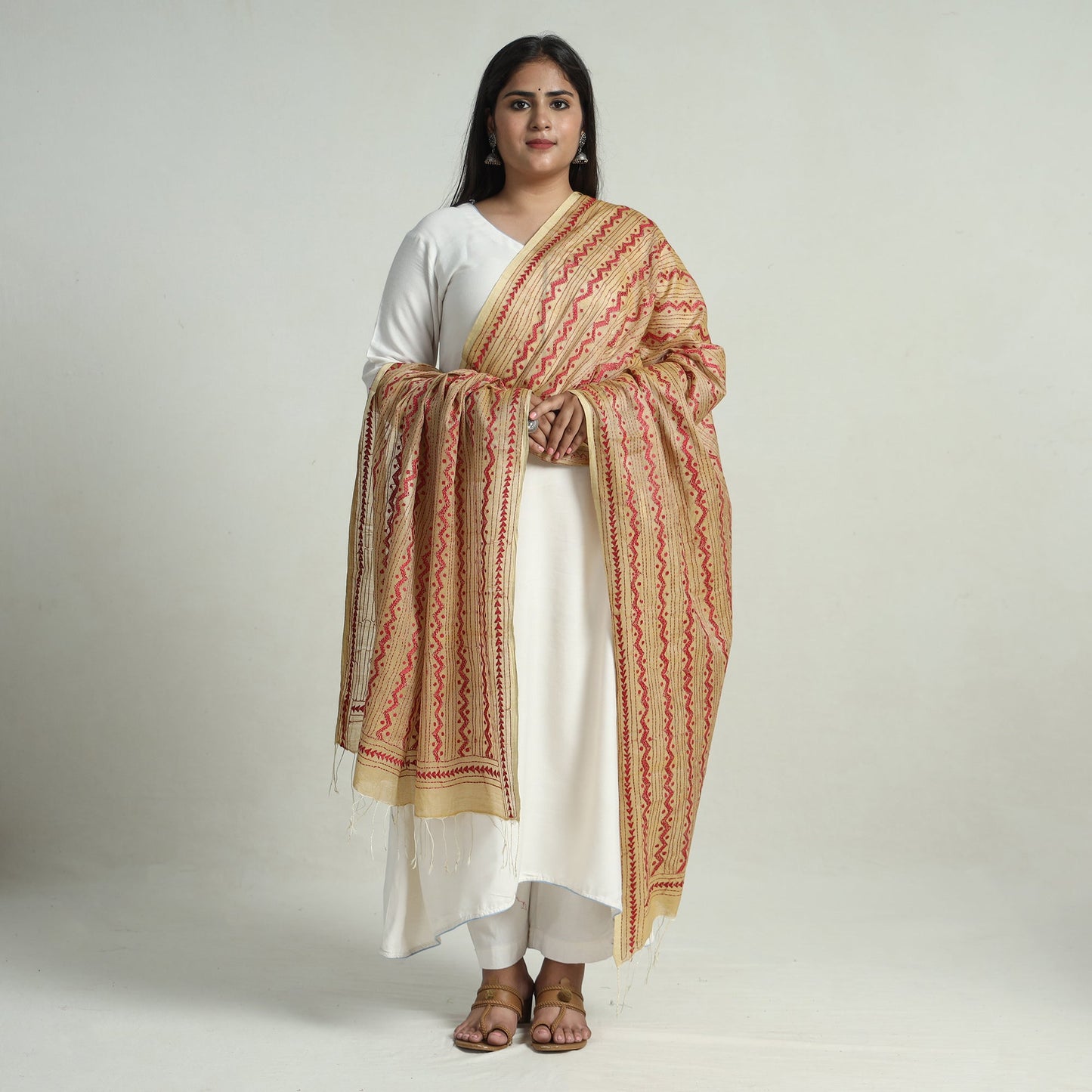 Kantha Embroidery Dupatta