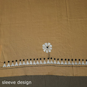 Bengal kantha hand embroidered cotton unstitched kurta