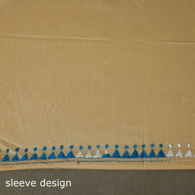 Bengal kantha hand embroidered cotton unstitched kurta