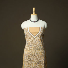 Bengal kantha hand embroidered cotton unstitched kurta