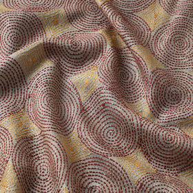 Buy Bengal Kantha Work Pure Tussar Silk Handloom Fabric Online at iTokri.com