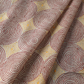 Buy Bengal Kantha Work Pure Tussar Silk Handloom Fabric Online at iTokri.com