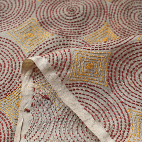 Buy Bengal Kantha Work Pure Tussar Silk Handloom Fabric Online at iTokri.com