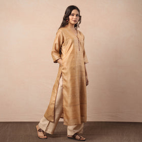 Buy Pure Desi Tussar Silk Long Kurta for Women