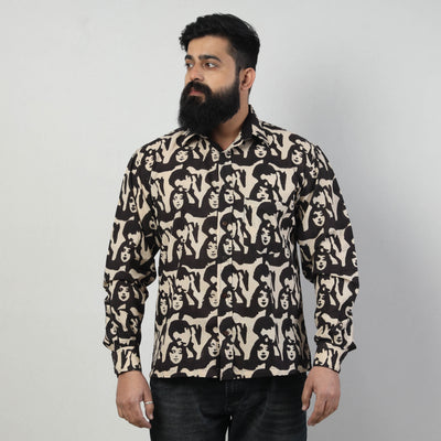 Bindaas Block Art Printed Cotton Men Full Sleeve Shirt