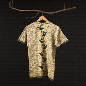 Buy Block Art Prints Natural Dyed Cotton Round Neck T-shirt Online at iTokri.com