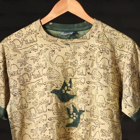 Buy Block Art Prints Natural Dyed Cotton Round Neck T-shirt Online at iTokri.com