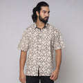 Buy Bindaas Block Printed Natural Dyed Cotton Men Half Sleeve Shirt Online at iTokri.com