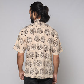  Bindaas Block Printed Natural Dyed Cotton Men Half Sleeve Shirt Online at iTokri.com
