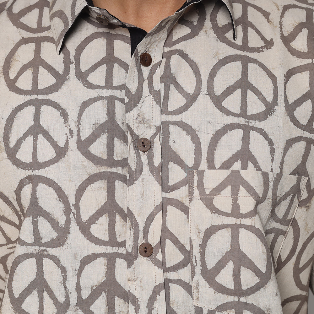 Buy Bindaas Block Printed Natural Dyed Cotton Men Half Sleeve Shirt Online at iTokri.com