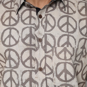Buy Bindaas Block Printed Natural Dyed Cotton Men Half Sleeve Shirt Online at iTokri.com