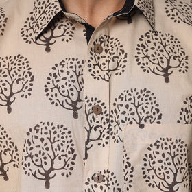  Bindaas Block Printed Natural Dyed Cotton Men Half Sleeve Shirt Online at iTokri.com