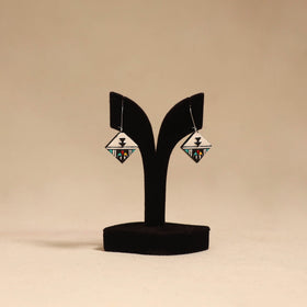 Bishnupur handpainted terracotta earrings 114 - handcrafted