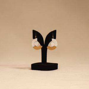 Bishnupur handpainted terracotta earrings 131 - handcrafted