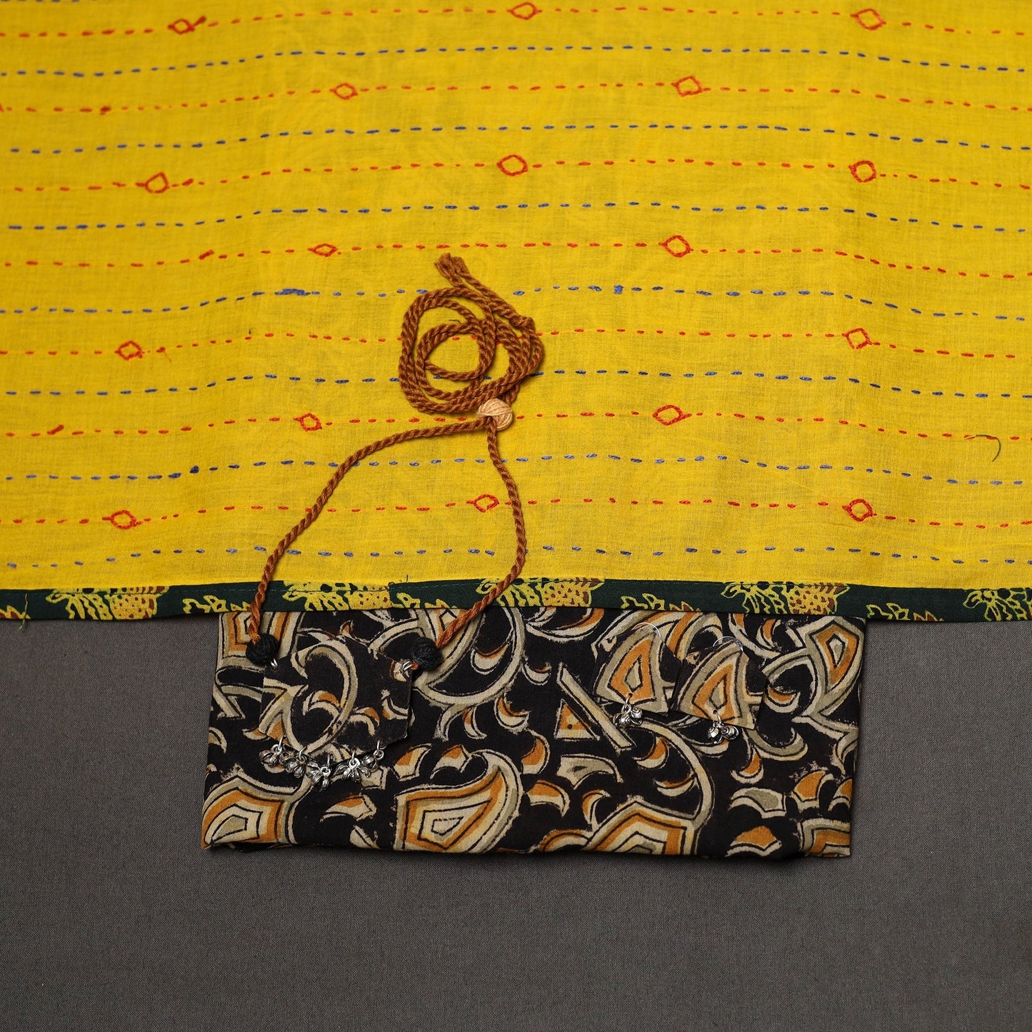 2pc pedana cotton unstitched kalamkari dress material