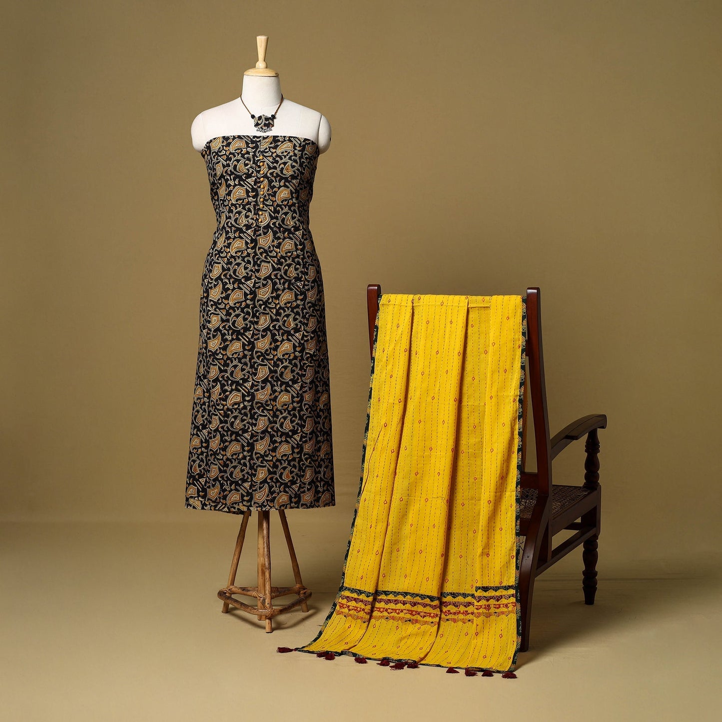 2pc pedana cotton unstitched kalamkari dress material