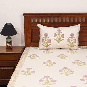 Cotton double sanganeri bed sheet set (108 x 90 in) 05