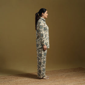 Cotton natural dyed co-ord set 03 - handcrafted