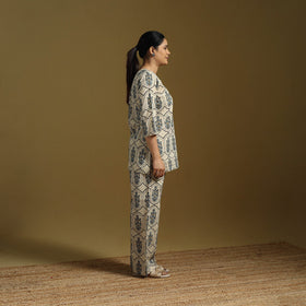 Cotton natural dyed co-ord set 06 - handcrafted