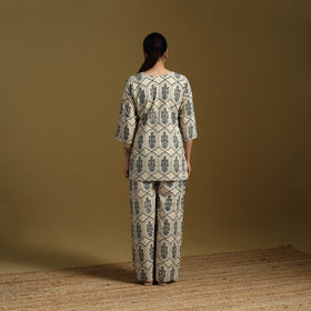 Cotton natural dyed co-ord set 06 - handcrafted