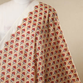 Beige - cotton sanganeri fabric 06 - handcrafted