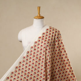Beige - cotton sanganeri fabric 06 - handcrafted