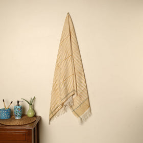 Beige - printed handloom cotton sanganeri towel 11