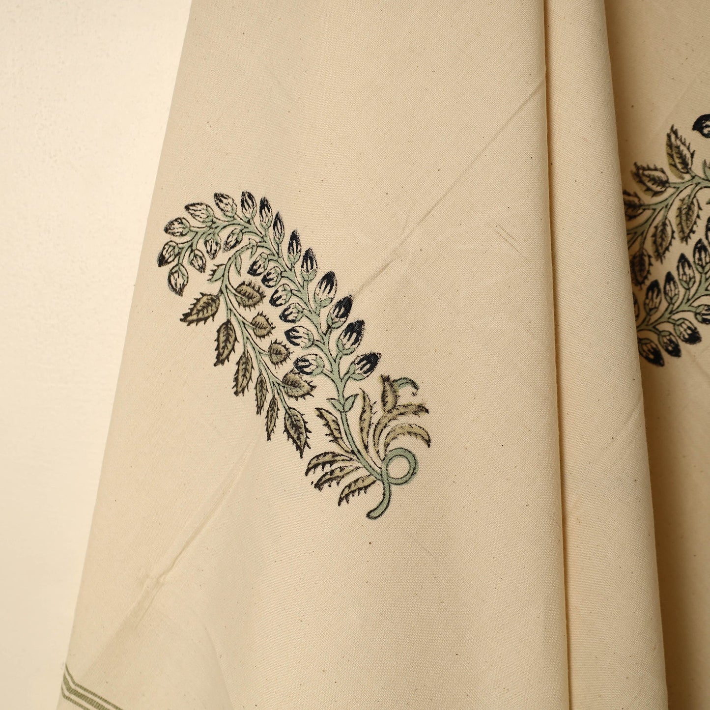Beige - printed handloom cotton sanganeri towel 20