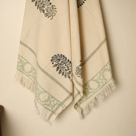 Beige - printed handloom cotton sanganeri towel 20