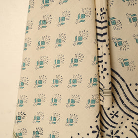 Beige - printed handloom cotton sanganeri towel 28
