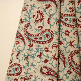 Beige - printed handloom cotton sanganeri towel 39