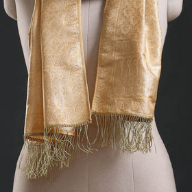 Brocade handloom semi silk banarasi stole 07 - handcrafted