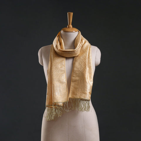 Brocade handloom semi silk banarasi stole 07 - handcrafted