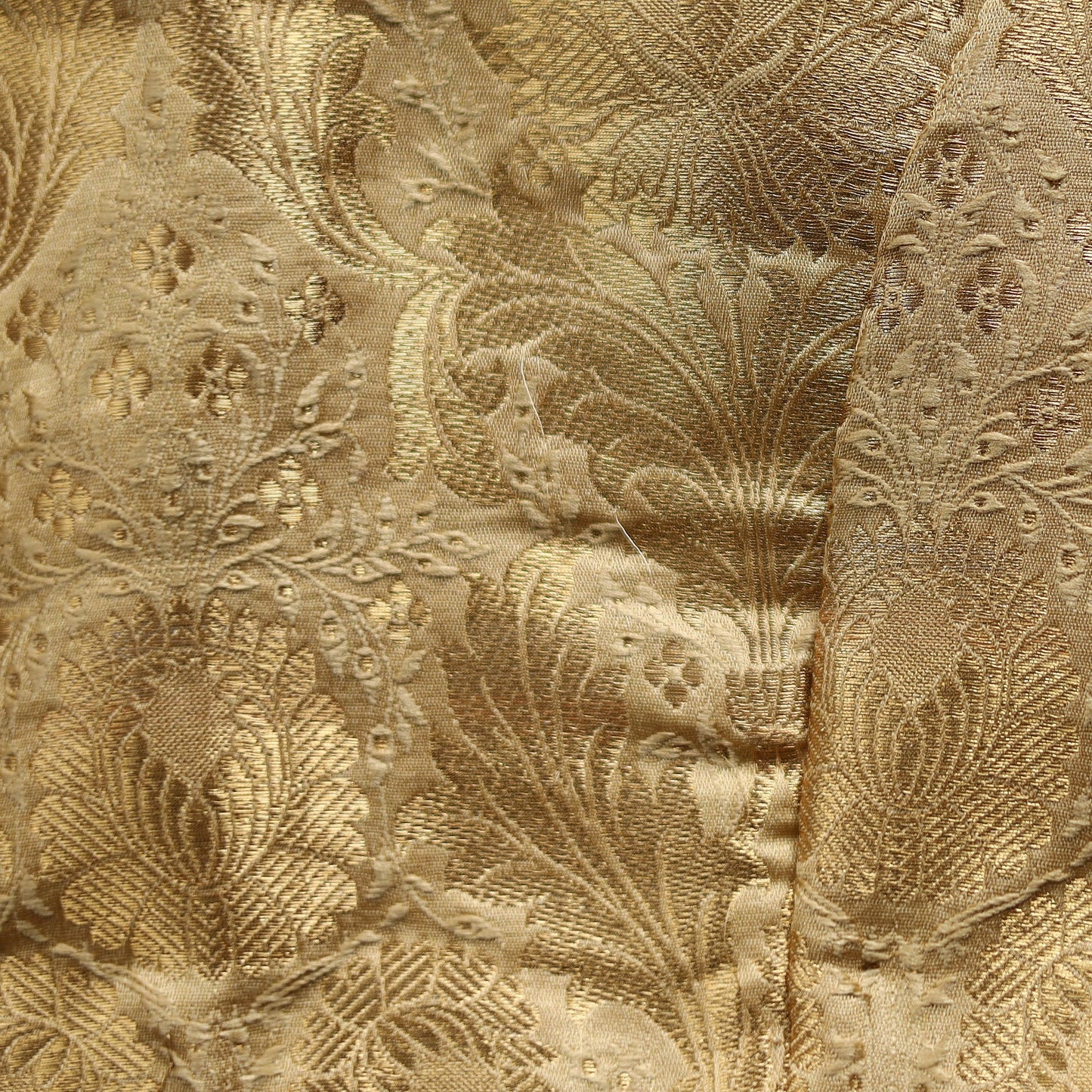 Beige - brocade silk banarasi stitched blouse 02