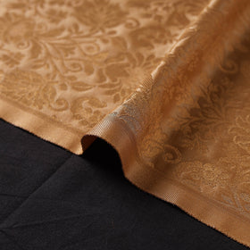 Beige - brocade silk banarasi fabric 02 - handcrafted