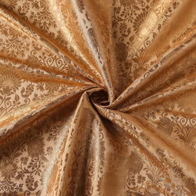 Beige - brocade silk banarasi fabric 02 - handcrafted