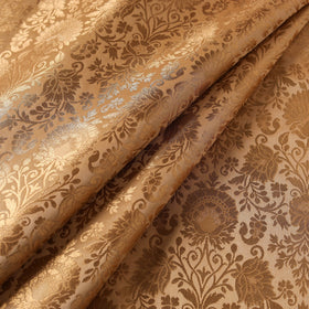 Beige - brocade silk banarasi fabric 02 - handcrafted