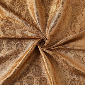 Beige - brocade silk banarasi fabric 04 - handcrafted