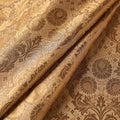 Beige - brocade silk banarasi fabric 04 - handcrafted