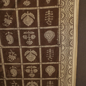 Brown Bagh Hand Block Print Natural Dyed Cotton Fabric