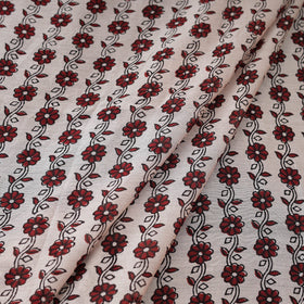 Buy Beige Chanderi Silk Bagh Print Fabric 