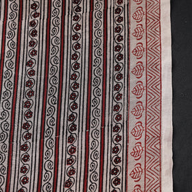  Red Chanderi Silk Bagh Print Fabric 