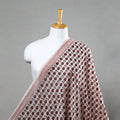 Buy Beige Chanderi Silk Bagh Print Fabric 