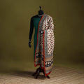 Beige - chanderi silk hand natural dyed bagru dupatta 14
