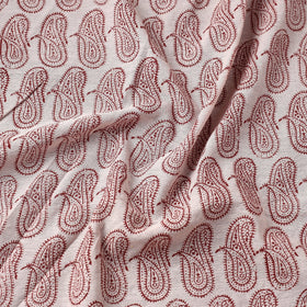 Buy Chanderi Silk Handloom Bagh Block Print Fabric
