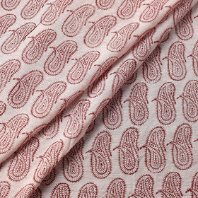 Buy Chanderi Silk Handloom Bagh Block Print Fabric