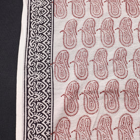 Buy Chanderi Silk Handloom Bagh Block Print Fabric