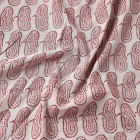 Buy Chanderi Silk Handloom Bagh Block Print Fabric